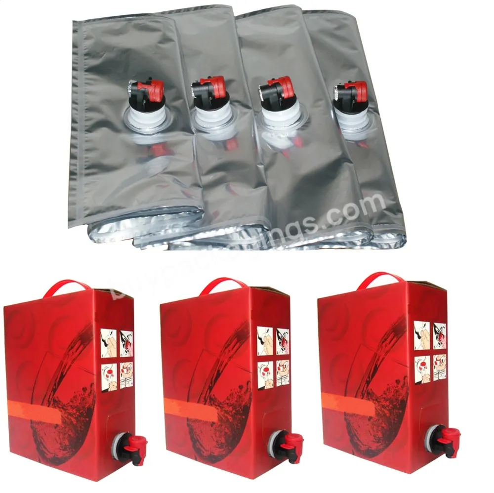 Ultraviolet-proof Custom Printing Aluminum Top Quality 5 Liter Bib Wine Bag-in-box - Buy Custom Printing Bag In Box,Ultraviolet-proof Bag In Bo,Bag-in-box Filling Machine.