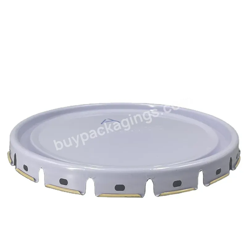 Un Approval Paint Can Lid Metal Lug Covers For 20 Litre Pails Flower Egde Safe Curled Lug Lid Tinplate Paint Components