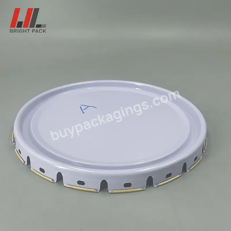 Un Approval Paint Can Lid Metal Lug Covers For 20 Litre Pails Flower Egde Safe Curled Lug Lid Tinplate Paint Components