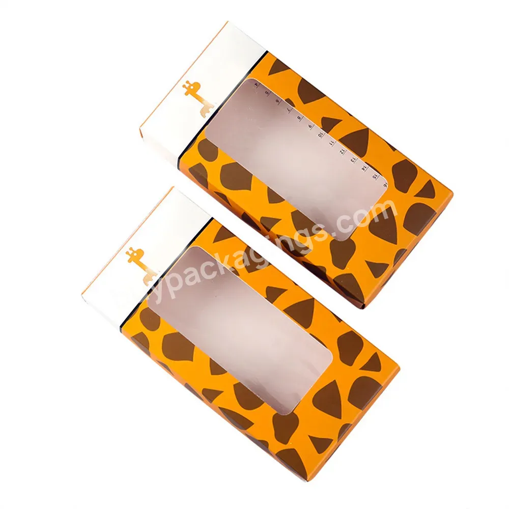 Underwear Packaging Box Window Socks Corrugated Board Shoes & Clothing Transparent Customized Printed Logo Children's Cartoon