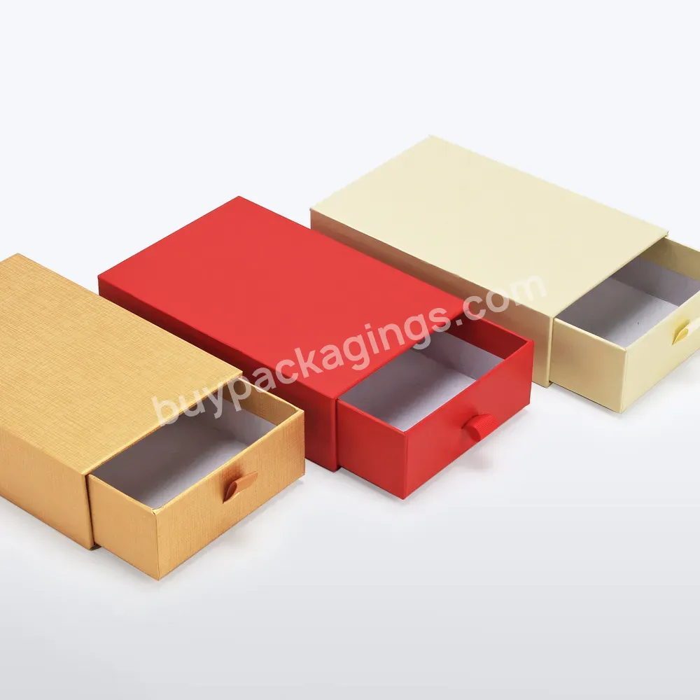 Unique Gift Jewellery Box Drawer Jewelry Box Packaging Luxury Custom Logo Slide Rigid Cardboard Paper