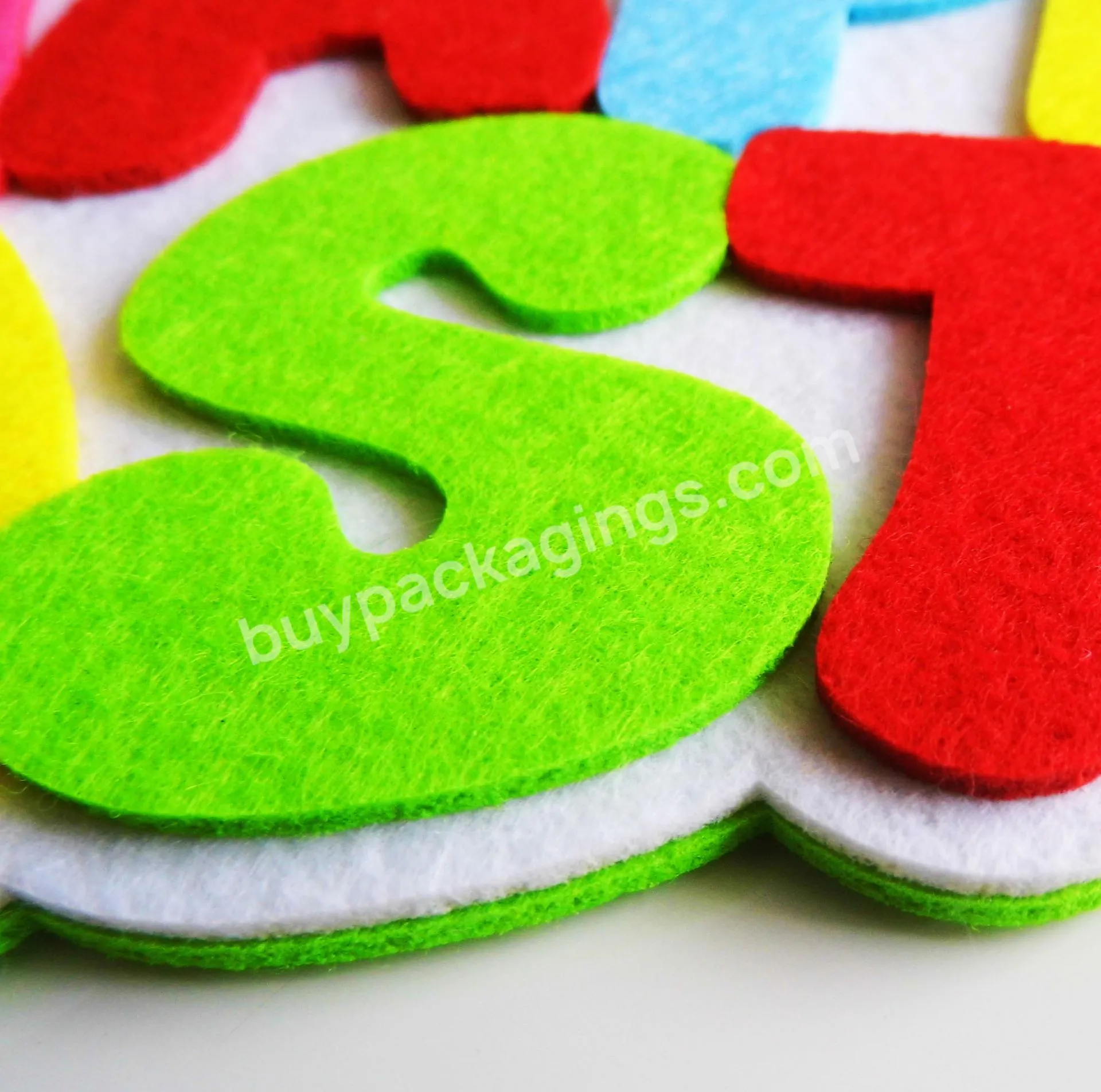 Upin 2mm safe Custom bright color eco friendly felt happy easter banner