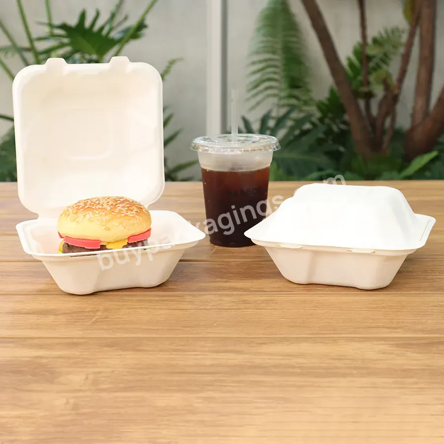 Uth America Certificated Biodegradable Sugarcane Bagasse Food Packaging Box Bento Packaging Food & Beverage Packaging Stamping