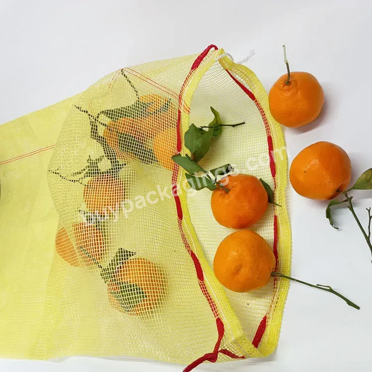 Uv Treated 10kg 25kg Pp Tubular Mesh Bags With Drawstring Capacity Up To 50 Pounds Weight