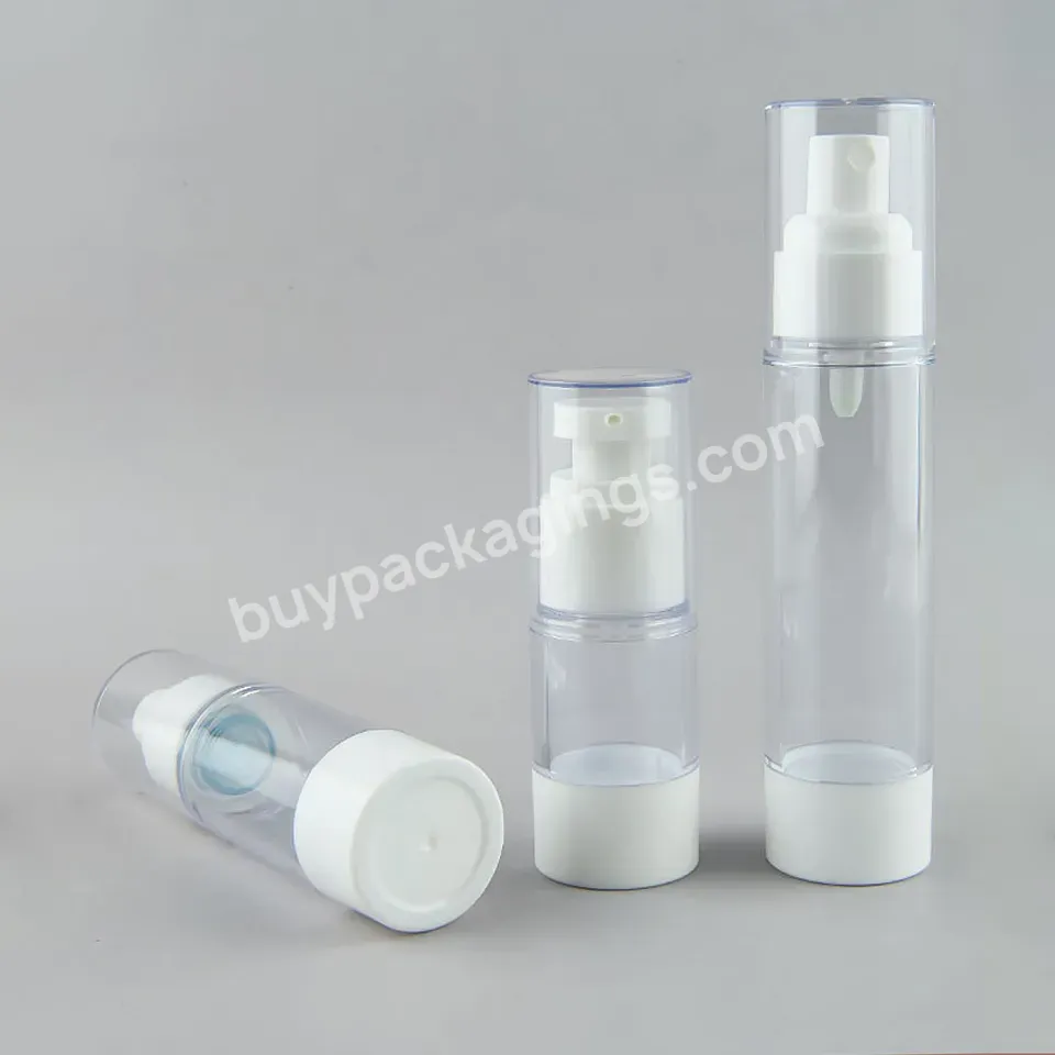 Vacuum 15ml 30ml Transparent Empty Foundation Cosmetic Skincare Packaging Cream Gel Airless Spray Lotion Bottle