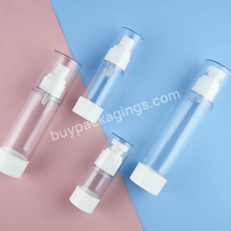 Vacuum 15ml 30ml Transparent Empty Foundation Cosmetic Skincare Packaging Cream Gel Airless Spray Lotion Bottle