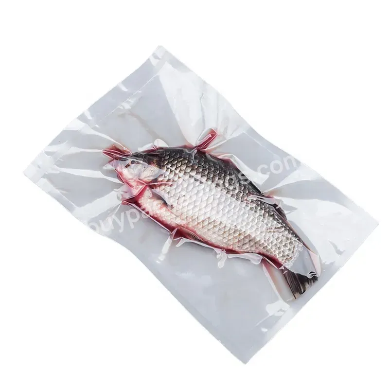 Vacuum Seal Food Grade Transparent Plastic Packaging Bags For Fish