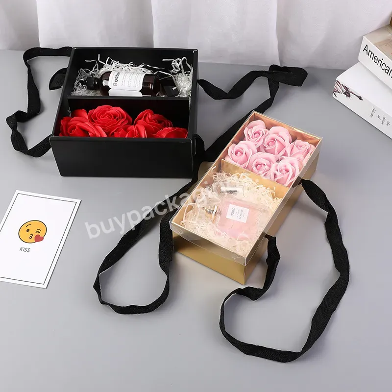 Valentine's Day Peace Fruit Flower Gift Box Ins Folding Portable Square Flower Box