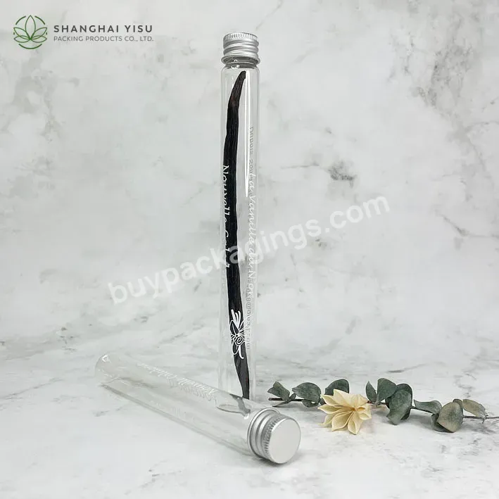 Vanilla Packaging Good Sealed Custom Sizes Glass Tube With Screw Cap