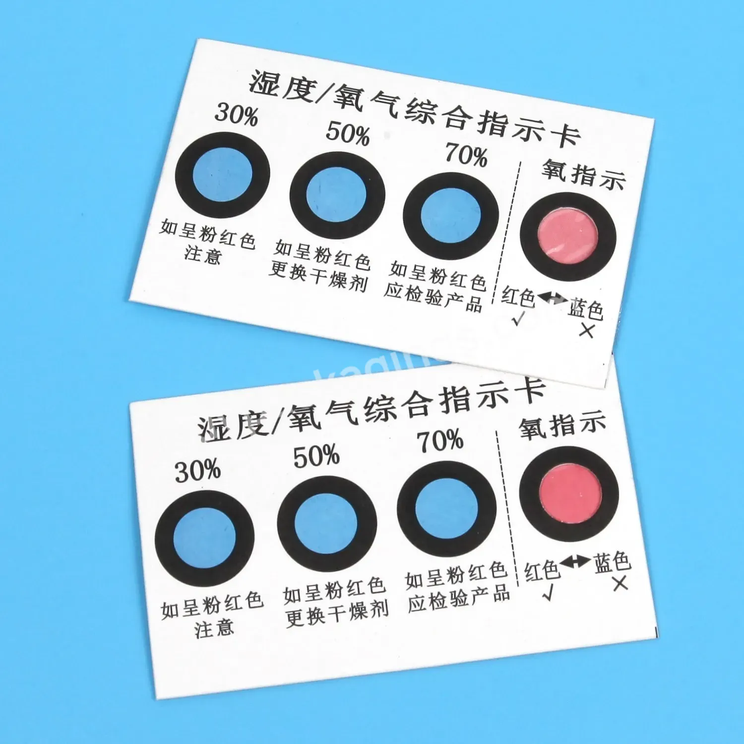 Various Dots Humidity Indicator Card Cobalt Dichloride Free Series For Electronic Goods