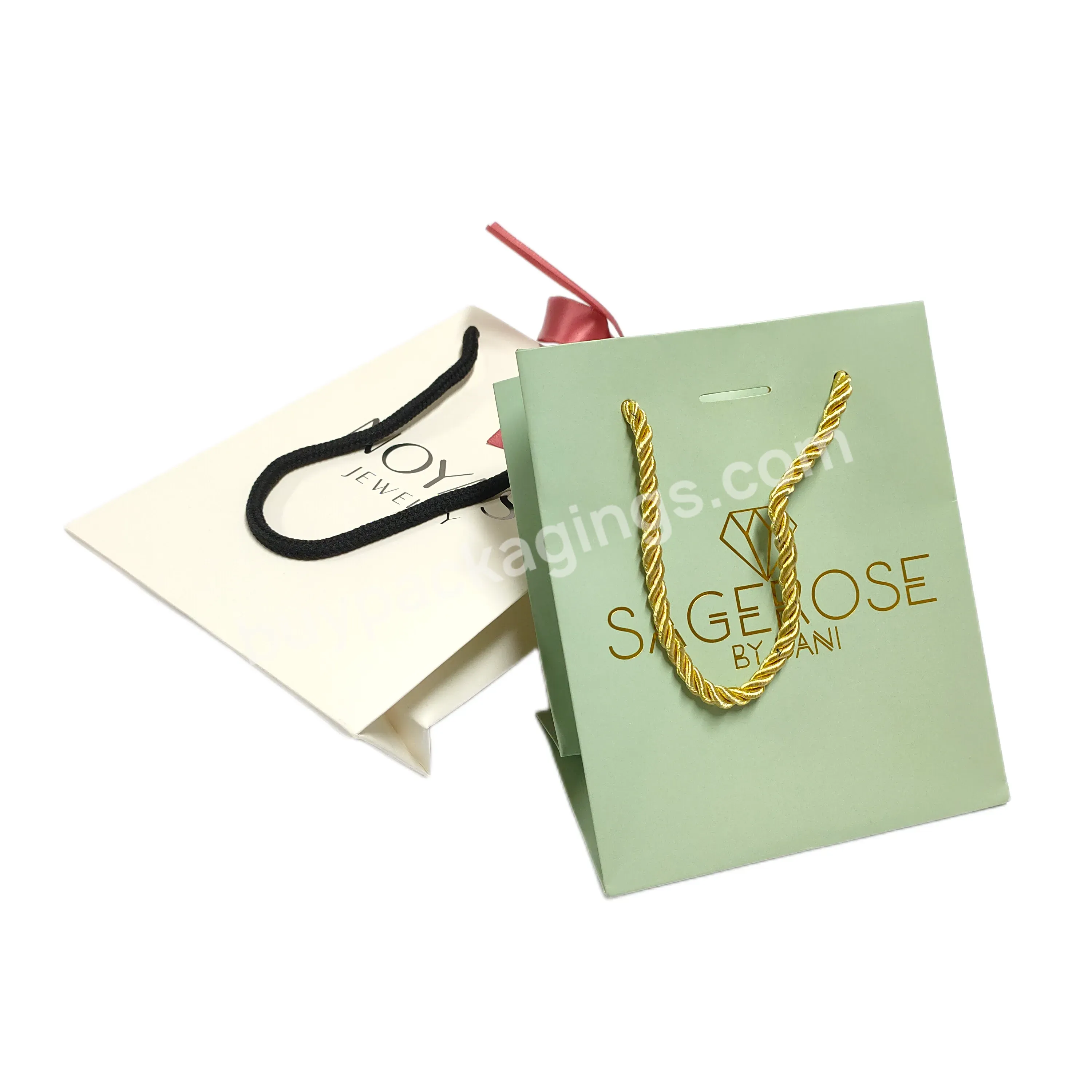Various Gift Set Paper Handbags Custom Logo For Jewelry Box Packaging