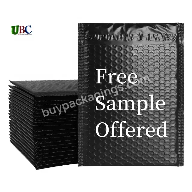 Various In-stock Size Colorful Bubble Polymailer Wholesale Factory Logo Recyclable Padded Envelope A4 Large Shipping Bag Black