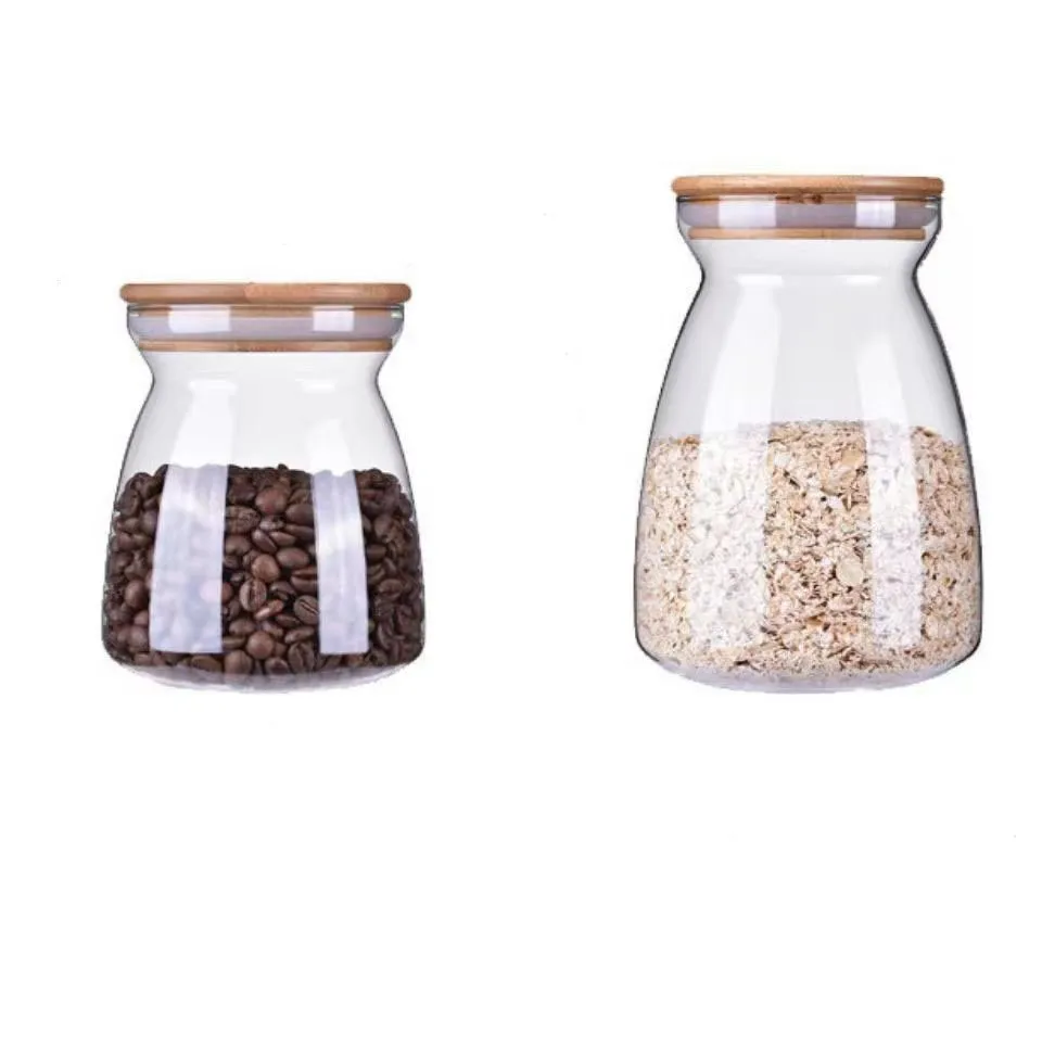 Various Size High Quality  Handmade High Borosilicate Airtight kitchen Glass Storage Jars
