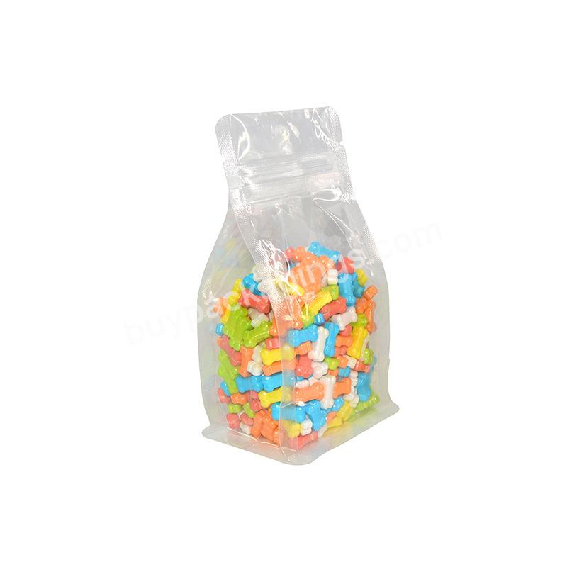 Various Size Transparent Flat Bottom Candy/rice/cookie/snack/sugar Plastic Food Packaging Bag With Zipper - Buy Candy/rice/cookie/snack/sugar Plastic Food Packaging Bag,Plastic Food Packaging Bag With Zipper,Transparent Flat Bottom Bag.