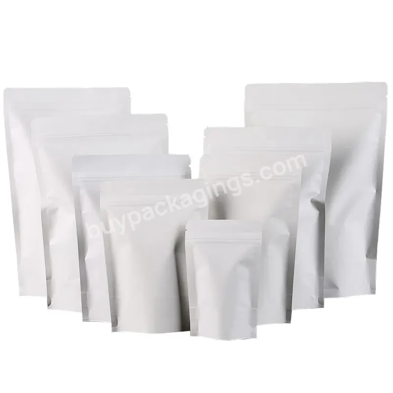 Various Sizes Of Customized Kraft Paper Aluminized Bag With Transparent Window Zipper Lock