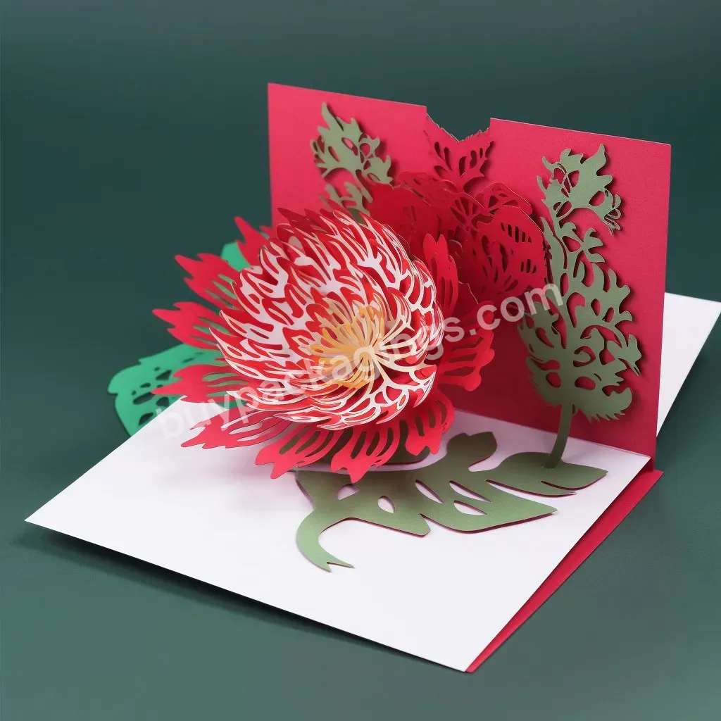 Various Styles Happy Mother's Day 3d Flower Card Flower Bouquet Pop Up Greeting Card For Mother's Day