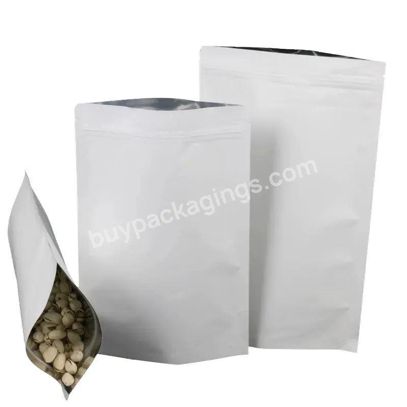 Vertical Kraft Paper Bag Nuts Coffee Bag Wholesale Zipper 13*21+4 Kraft Paper Bags