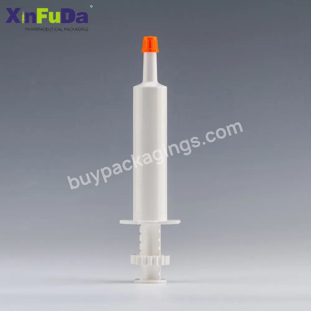 Veterinary Equipment Vet Medical Medicine Packaging 30ml Horse Dose Paste Syringe Barrel Measured Dosage Injection Syringe