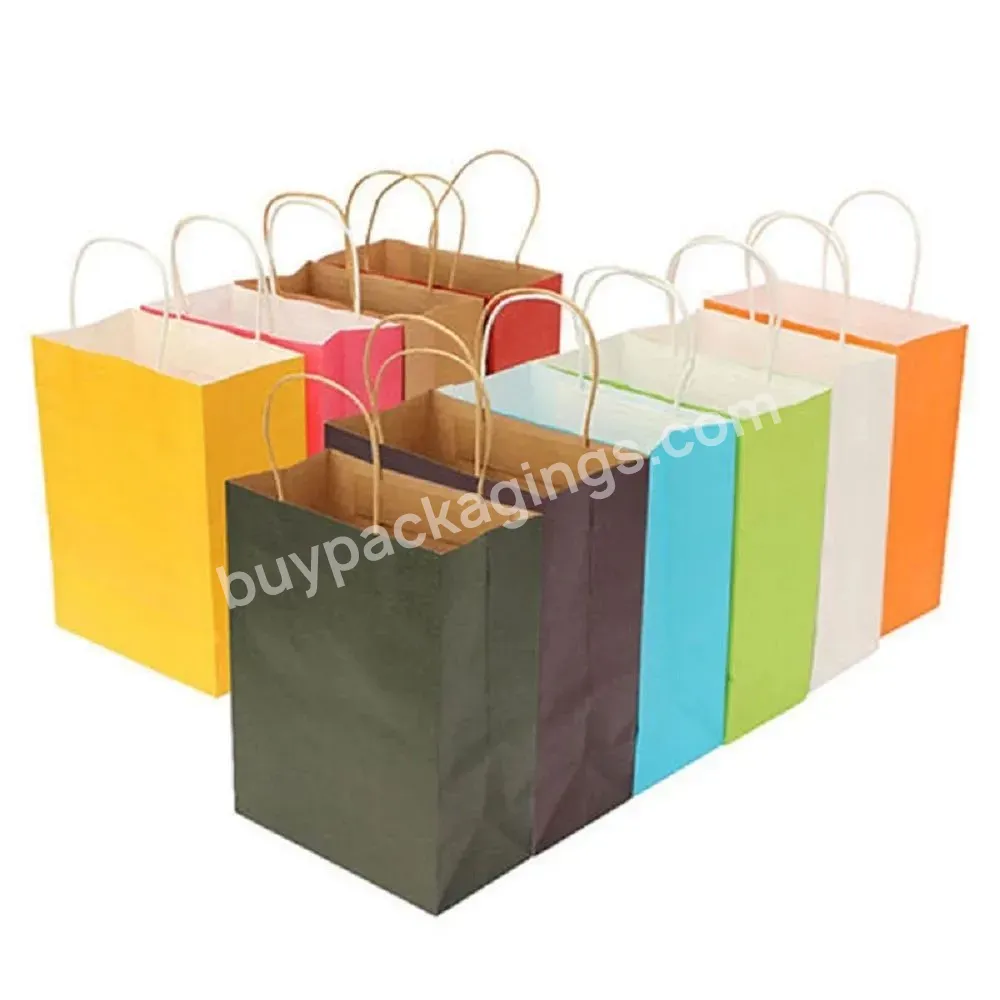 View Larger Image Add To Compare Share Hot Selling Recyclable Custom Logo Kraft Paper With Handle Shopping Bag Wedding Easter