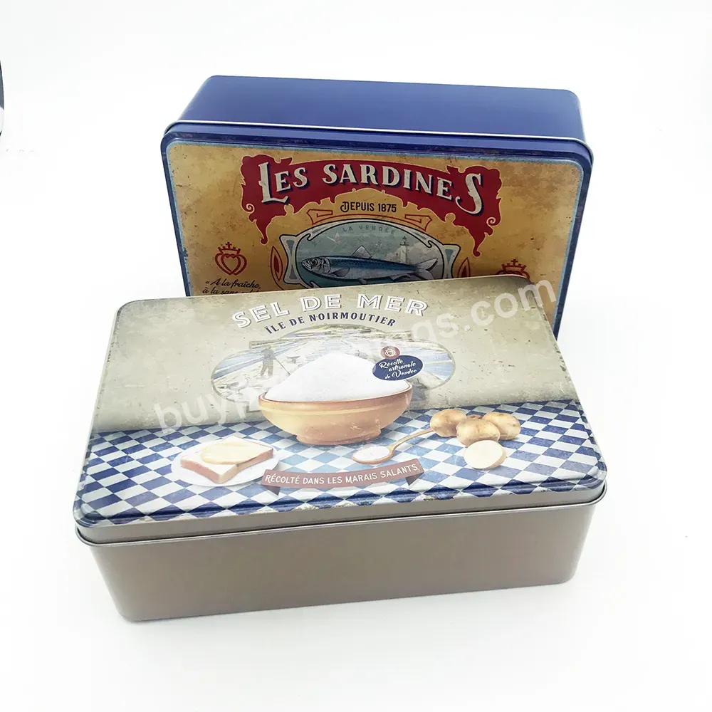 Vintage Biscuit Cookie Square Food Tin Box