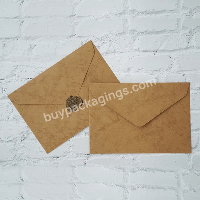 Vintage Style Customized Printable Logo Special Paper 120 Gsm Postcard Invitation Matched Envelope