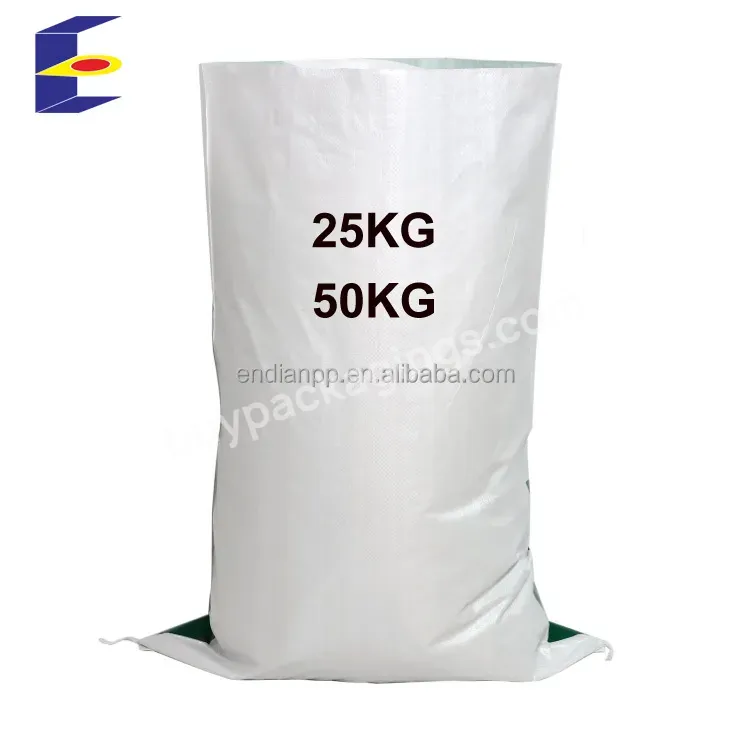 Virgin 20kg 25kg 50kg Pp Plastic Sacks Woven Bags For Rice Sugar Grain Fertilizer Package