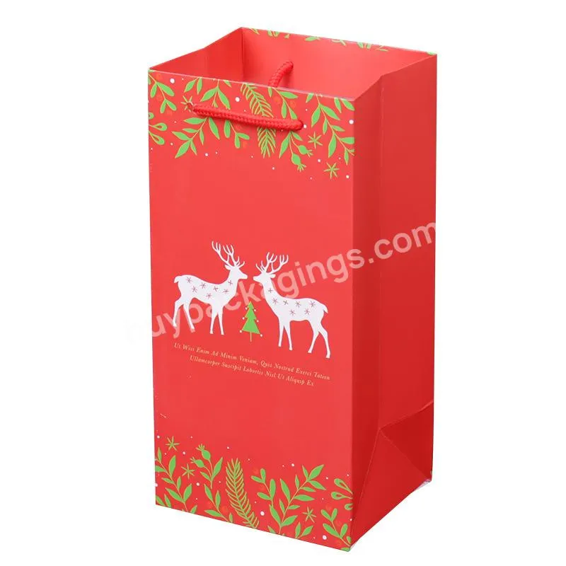Washable Kraft Custom Tea Handles Gold Christmas Gift Luxury Packaging With Your Own Logo Paper Bag
