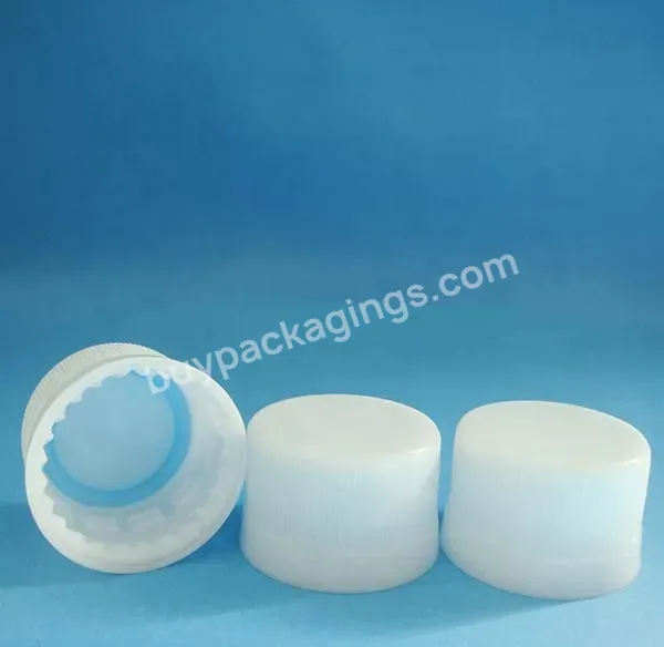 Water Bottle Caps,Pp White Cap 30mm,Ribbed Closure Screw Cap With Safty Ring