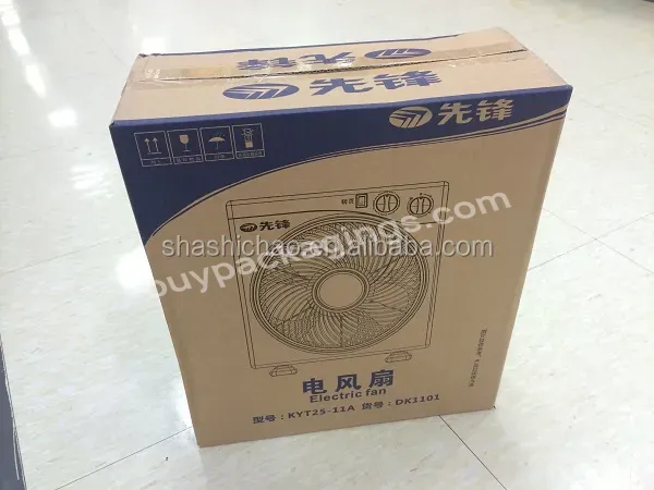 Water Ink Printing Corrugated Packaging Box For Cooling Fan,Electric Fan Packaging