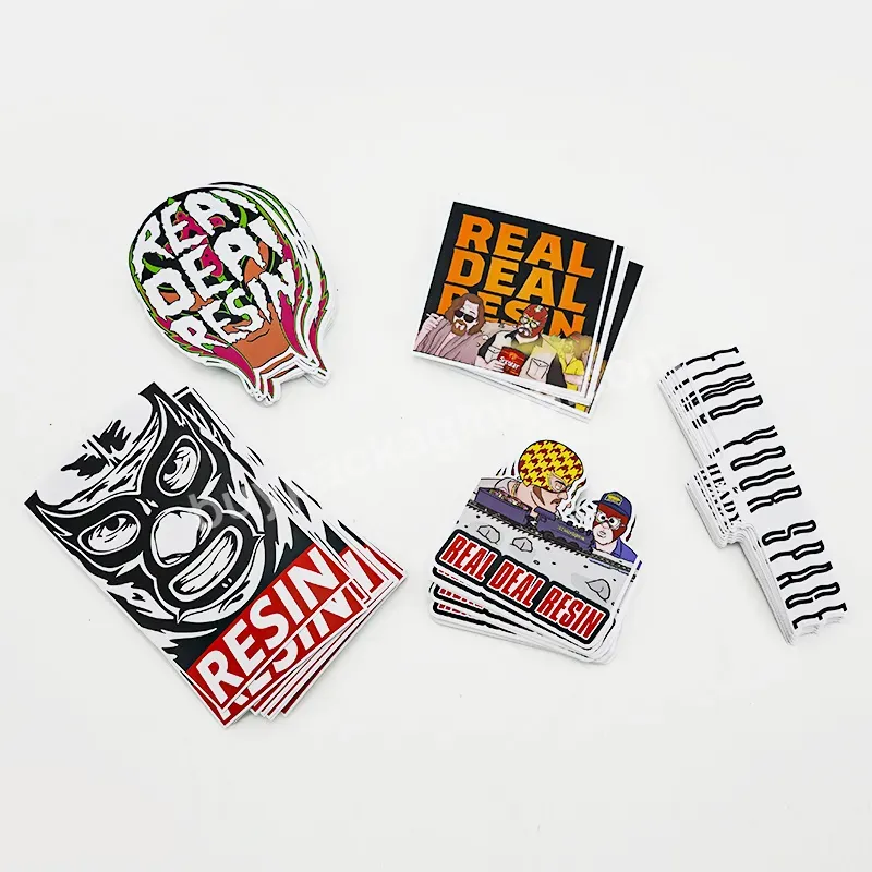 Water Oil Proof Uv Resist Printing Crack Peel Self-adhesive Business Brand Pvc Vinyl Sticker Die Cut Logo Custom Stickers