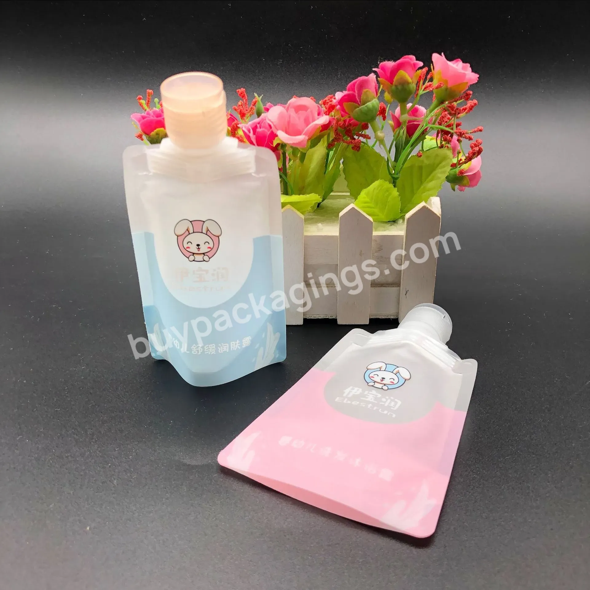 Water Packaging Bag For Shampoo Custom Printed Plastic Refill Spout Pouch Pe Bag For Liquid