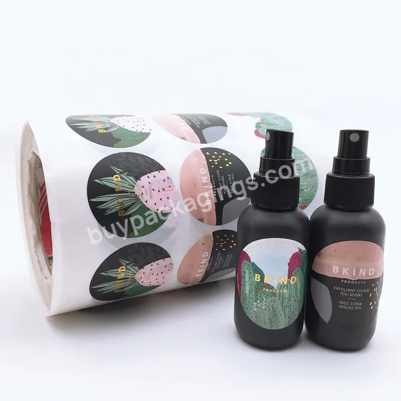 Waterproof Beauty Care Products Bottle Label,Roll Customized Bath And Body Label Printing