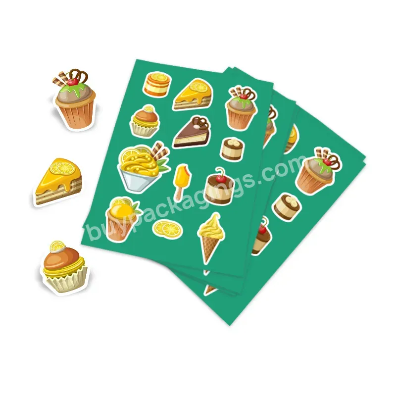 Waterproof Custom Self Adhesive Vinyl A4 A5 A6 Sheets Kiss Cut Paper Sticker Labels Printing