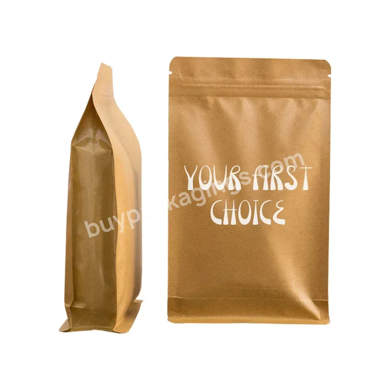 Waterproof Dampproof Custom Bottom Matte Black Resealable Zipper Bag Printing Logo Coffee Beans Packaging Bags With Valve