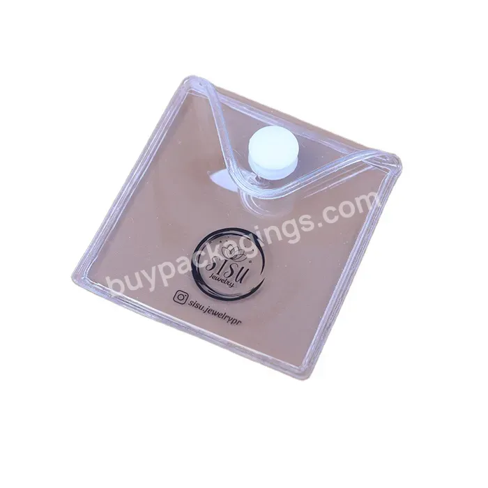 Waterproof Pvc Button Document File Bag Envelope Buttoned Plastic Legal Plastic Button Snap File Folder Bag