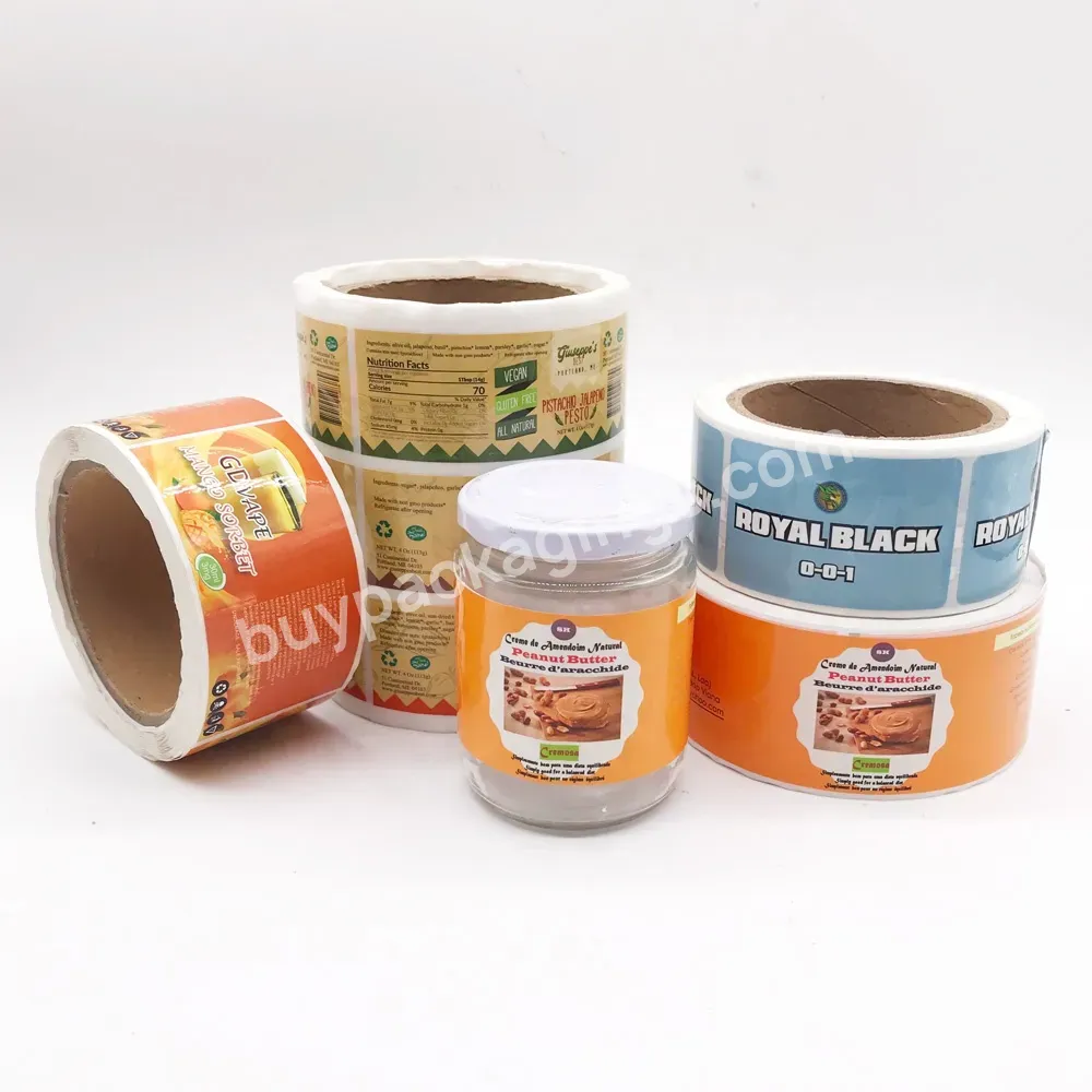 Waterproof Self Adhesive Honey Jars Label Stickers Printing Roll