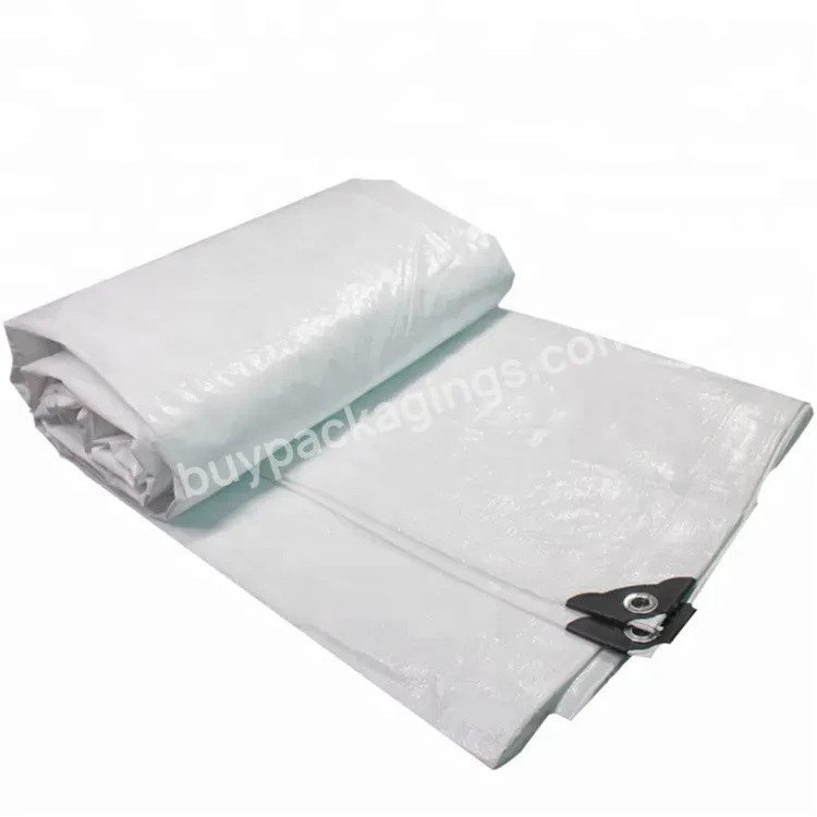 Waterproof Tarpaulin Fabric Factory Price Uv Treated Woven Pe Tarpaulin With Pp Rope Aluminum Eyelet