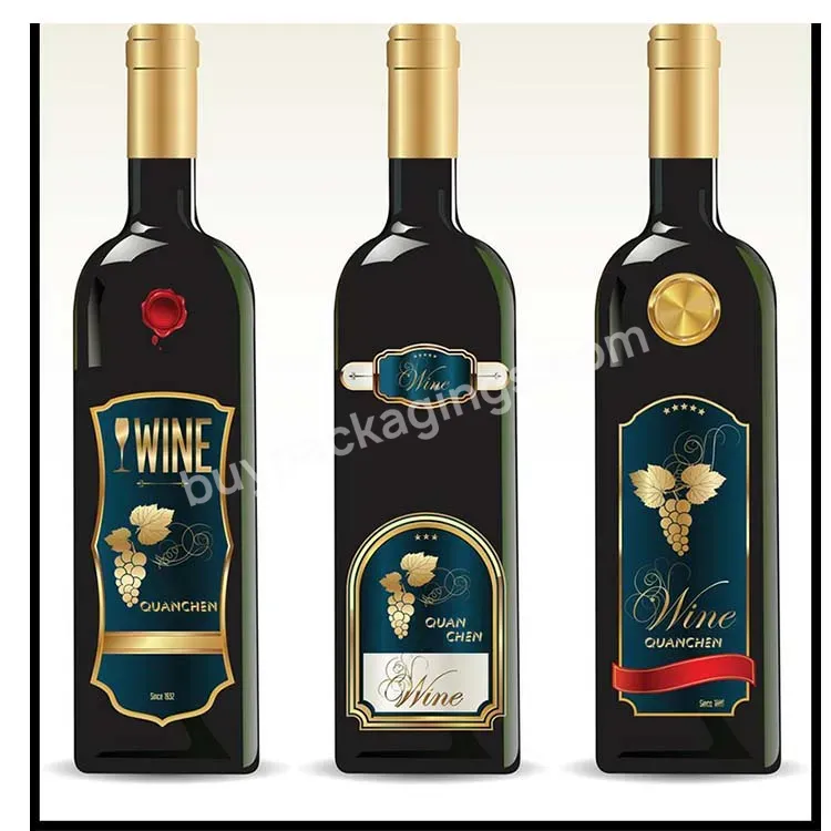 Waterproof Vinyl Adhesive Wine Bottle Label