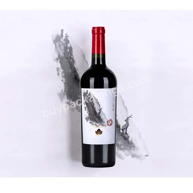 Waterproof Vinyl Adhesive Wine Bottle Label