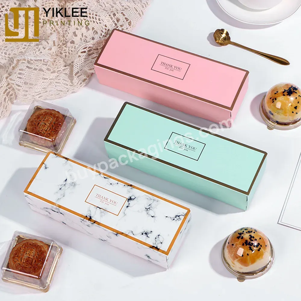 Wedding Cake Chocolate Packaging Box Marbling Rectangular Cardboard Biscuit Boxes For Pastry Baking Cake Wrapper Party Favors