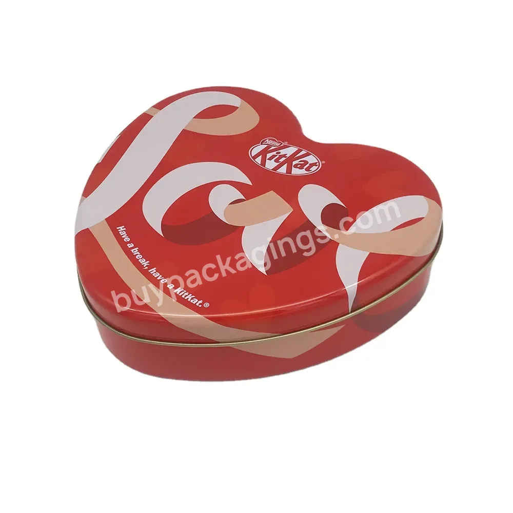 Wedding Gift Custom Printing Chocolate Tin Heart-shaped Box