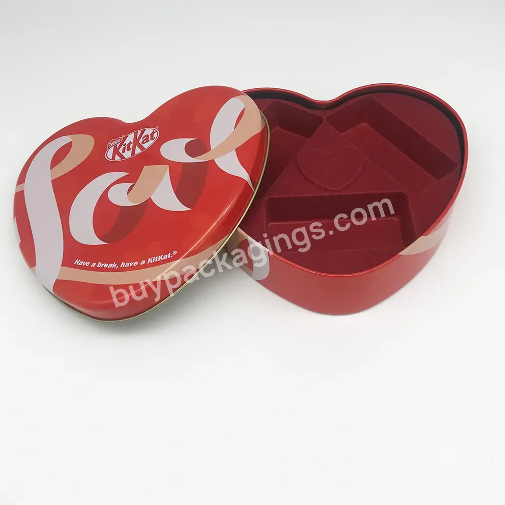 Wedding Gift Custom Printing Chocolate Tin Heart-shaped Box