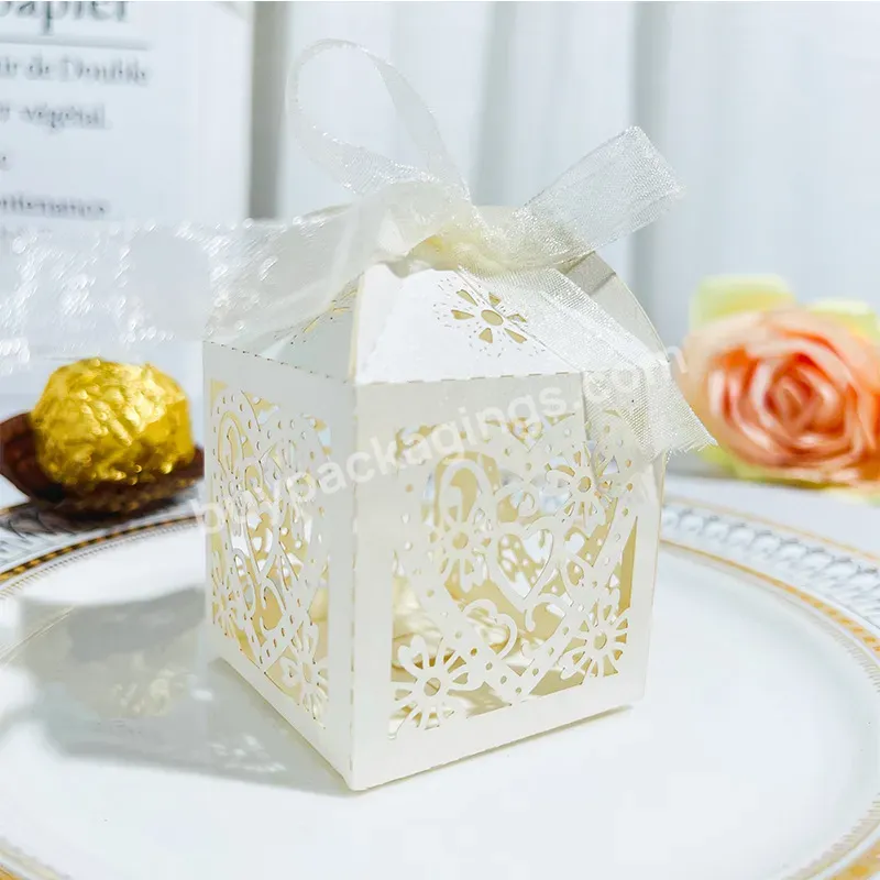 Wedding Love Hollowed Out Wedding Candy Box European Chocolate Romantic Paper Craft Wedding Candy Boxes