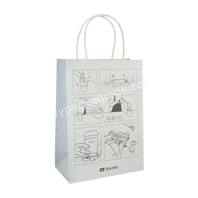Wedding Party Favor Bags Paper Grocery Bag Shopping Retail Merchandise White Paper Gift Kraft Paper Bags With Handles