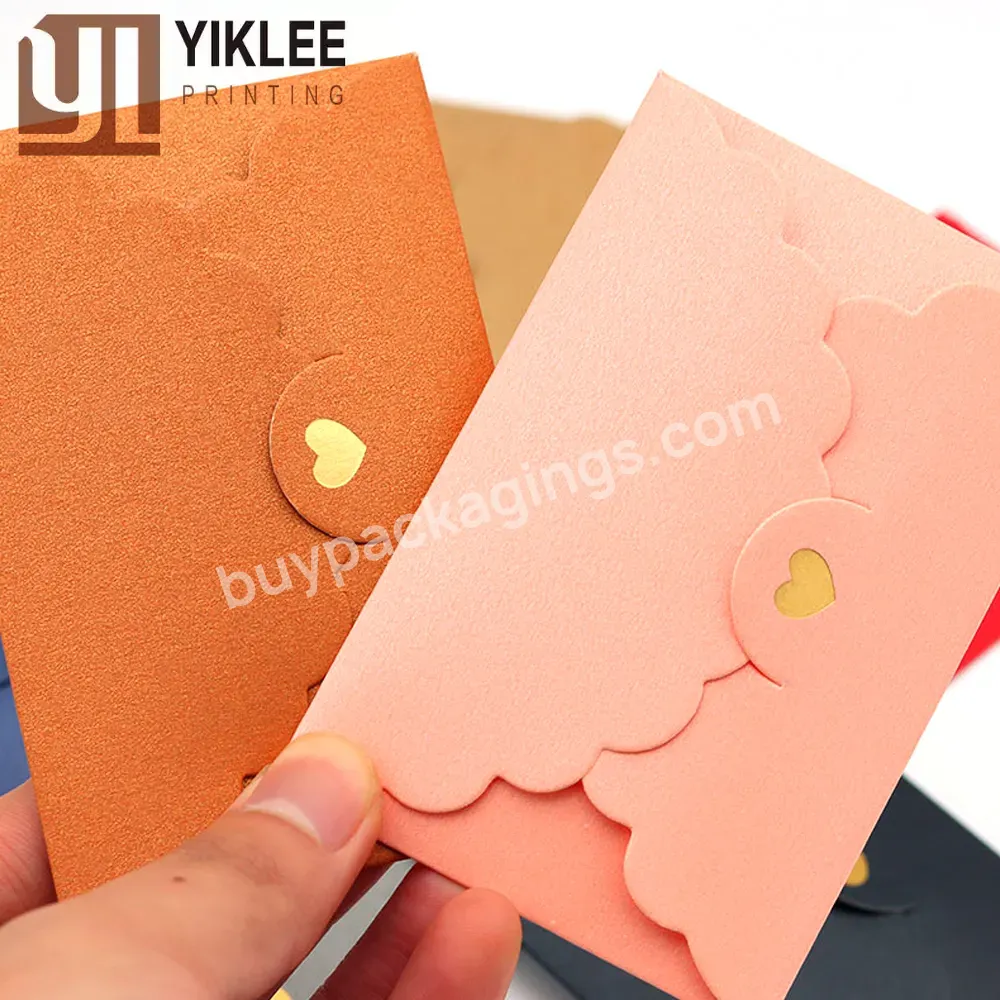 Wedding Party Invitation Greeting Cards Triangle Closure Envelope Christmas Gift Party Mini Paper Envelopes Pure Color With Foil