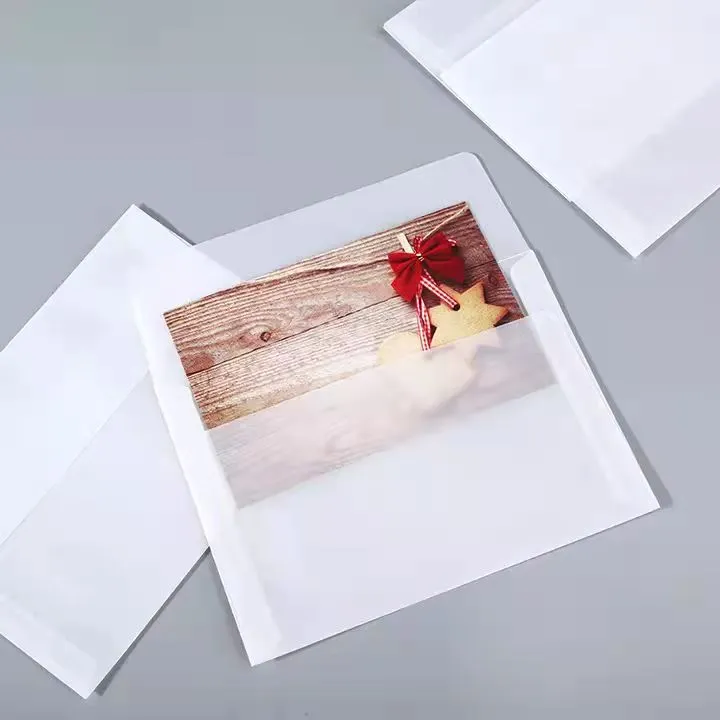 Wedding Translucent Semi-Opaque VIP Card Invitation Gift Tracing Glassine Paper Envelope