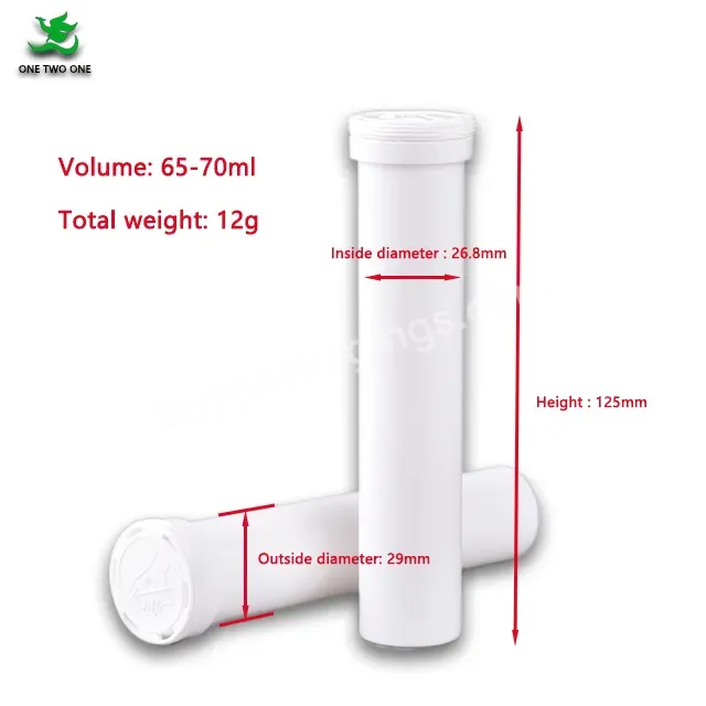 Weihai Factory Pp Plastic Vitamin Tube For Tablets Packing Factory Price 133mm Effervescent Tubes Tube Vitamine