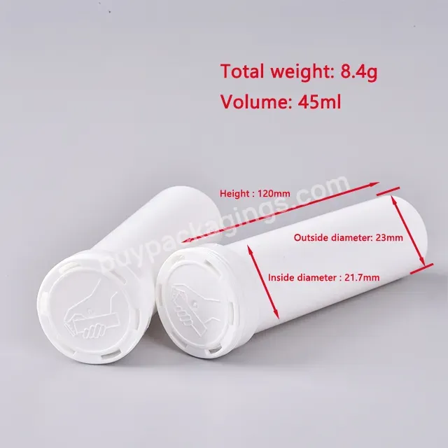 Weihai Factory Pp Plastic Vitamin Tube For Tablets Packing Factory Price 133mm Effervescent Tubes Tube Vitamine