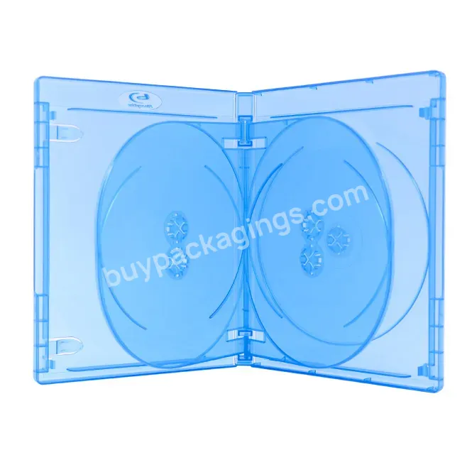 Weisheng 14mm Blu Ray Cd Case Plastic 5 Discs Blu-ray Dvd Cases With 2 Tray