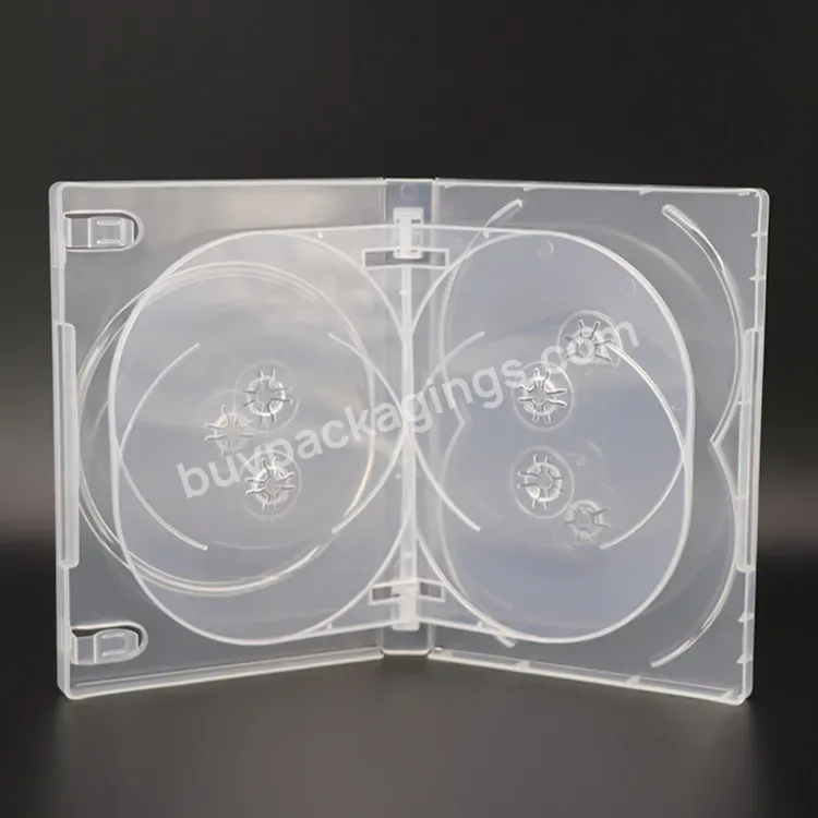 Weisheng 22mm Clear Cd Dvd Case Plastic Decorative Dvd Storage Boxes 7 Disc Dvd Case Protector